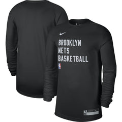 Brooklyn Nets Unisex 2023/24 Legend On-Court Practice Long Sleeve T-Shirt Black - NBA