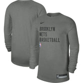 Brooklyn Nets Unisex 2023/24 Legend On-Court Practice Long Sleeve T-Shirt Heather Gray - NBA