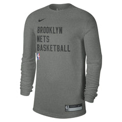 Brooklyn Nets Unisex 2023/24 Legend On-Court Practice Long Sleeve T-Shirt Heather Gray - NBA