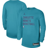 Charlotte Hornets Jordan Brand Unisex 2023/24 Legend On-Court Practice Long Sleeve T-Shirt Teal - NBA