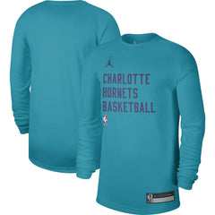 Charlotte Hornets Jordan Brand Unisex 2023/24 Legend On-Court Practice Long Sleeve T-Shirt Teal - NBA