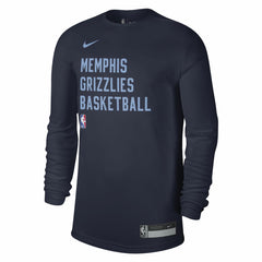 Memphis Grizzlies Unisex 2023/24 Legend On-Court Practice Long Sleeve T-Shirt Navy - NBA