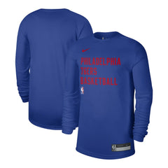 Philadelphia 76ers Unisex 2023/24 Legend On-Court Practice Long Sleeve T-Shirt Royal - NBA