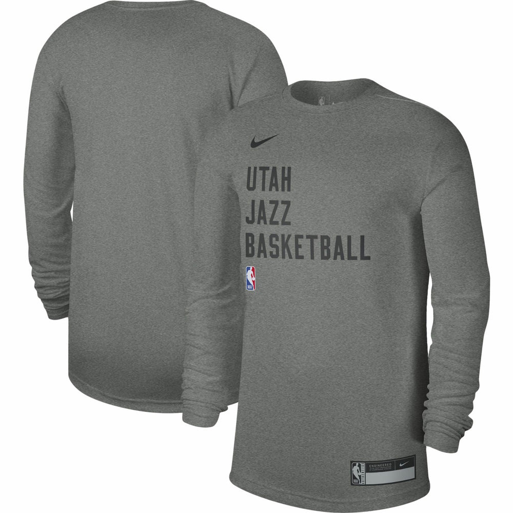 Utah Jazz Unisex 2023/24 Legend On-Court Practice Long Sleeve T-Shirt Heather Gray - NBA