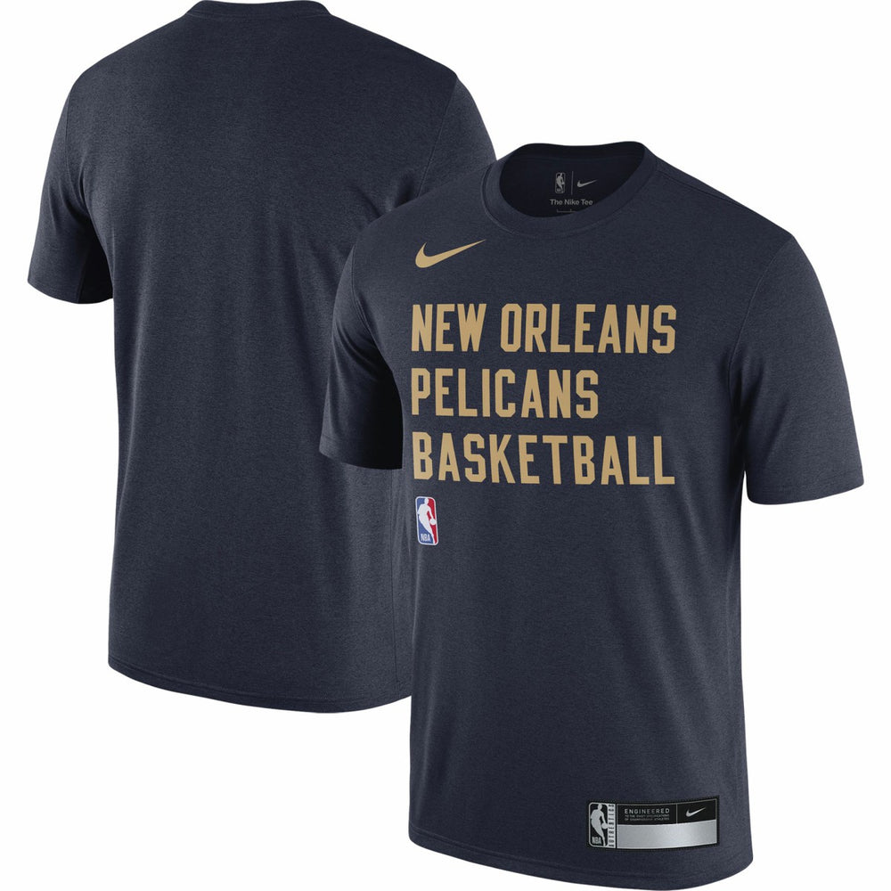 New Orleans Pelicans 2023/24 Sideline Legend Performance Practice T-Shirt Navy - NBA