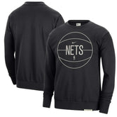 Brooklyn Nets 2023/24 Authentic Standard Issue Travel Performance Pullover Sweatshirt Black - NBA