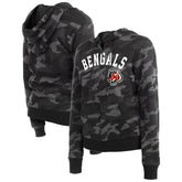 Cincinnati Bengals New Era Women's Camo Full-Zip Hoodie Black | NFL