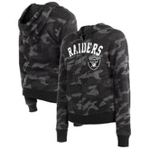 Las Vegas Raiders New Era Women's Camo Full-Zip Hoodie Black | NFL