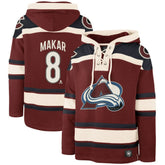 Cale Makar Colorado Avalanche '47 Player Name & Number Lacer Pullover Hoodie - Burgundy - NHL