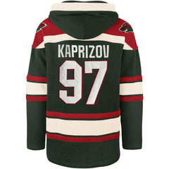 Kirill Kaprizov Minnesota Wild '47 Player Name & Number Lacer Pullover Hoodie - Green - NHL