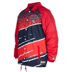 USMNT 5th & Ocean by New Era Throwback Coaches Raglan Full-Snap Jacket Navy | New Era online