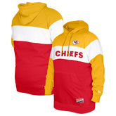 Kansas City Chiefs New Era Big & Tall Current Colorblock Pullover Hoodie Red | NFL