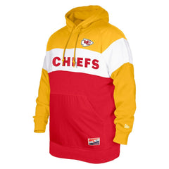 Kansas City Chiefs New Era Big & Tall Current Colorblock Pullover Hoodie Red | NFL