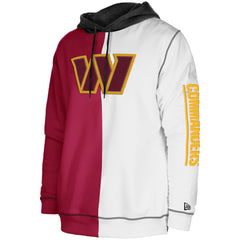 Washington Commanders New Era Third Down Split Raglan Pullover Hoodie Burgundy/White | NFL