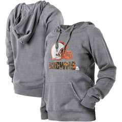 Cleveland Browns New Era Women's Floral Raglan Pullover Hoodie Gray | NFL