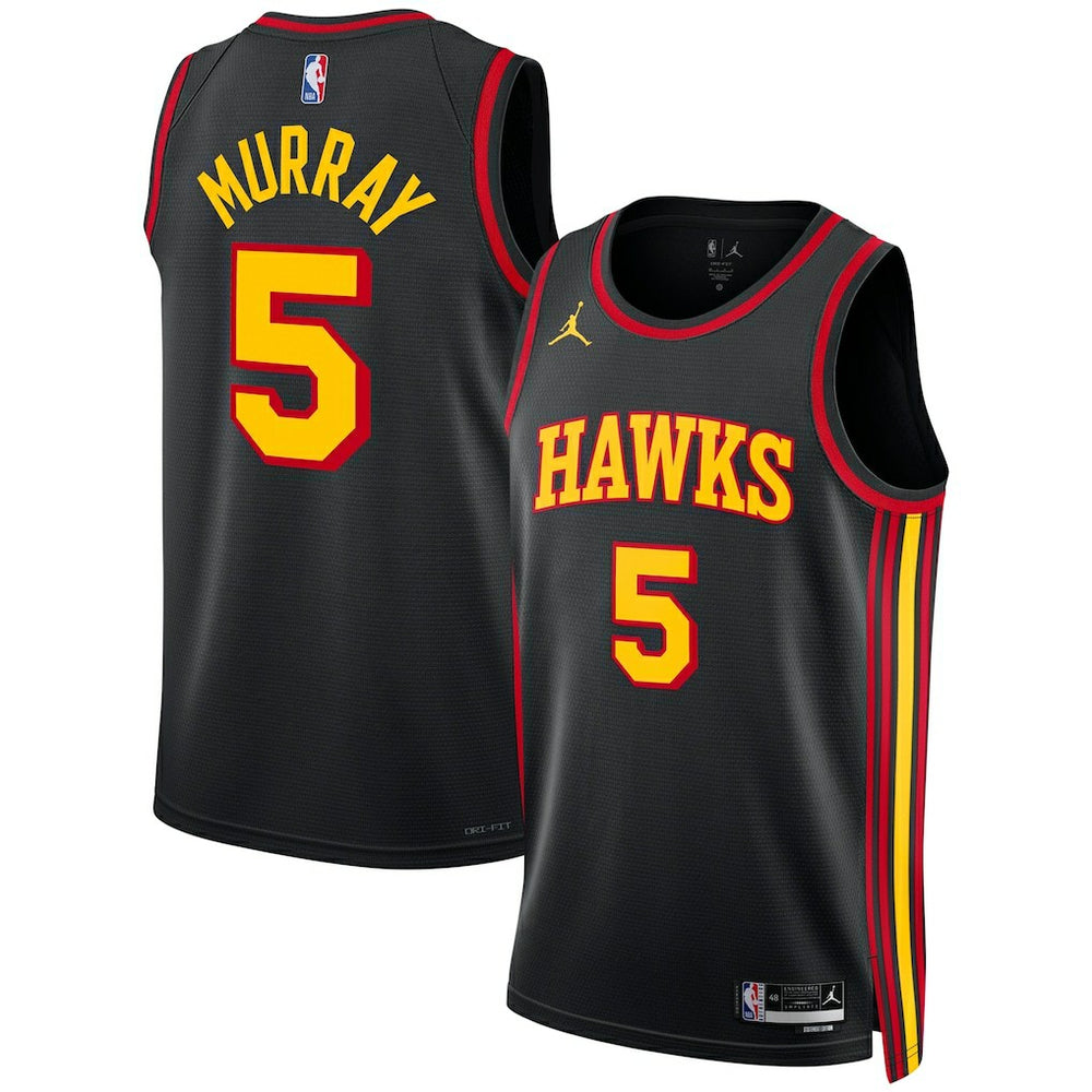 Dejounte Murray Atlanta Hawks Jordan Brand Unisex Swingman Jersey Statement Edition Black - NBA