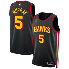 Dejounte Murray Atlanta Hawks Jordan Brand Unisex Swingman Jersey Statement Edition Black - NBA