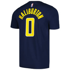 Tyrese Haliburton Indiana Pacers Icon 2022/23 Name & Number T-Shirt Navy - NBA