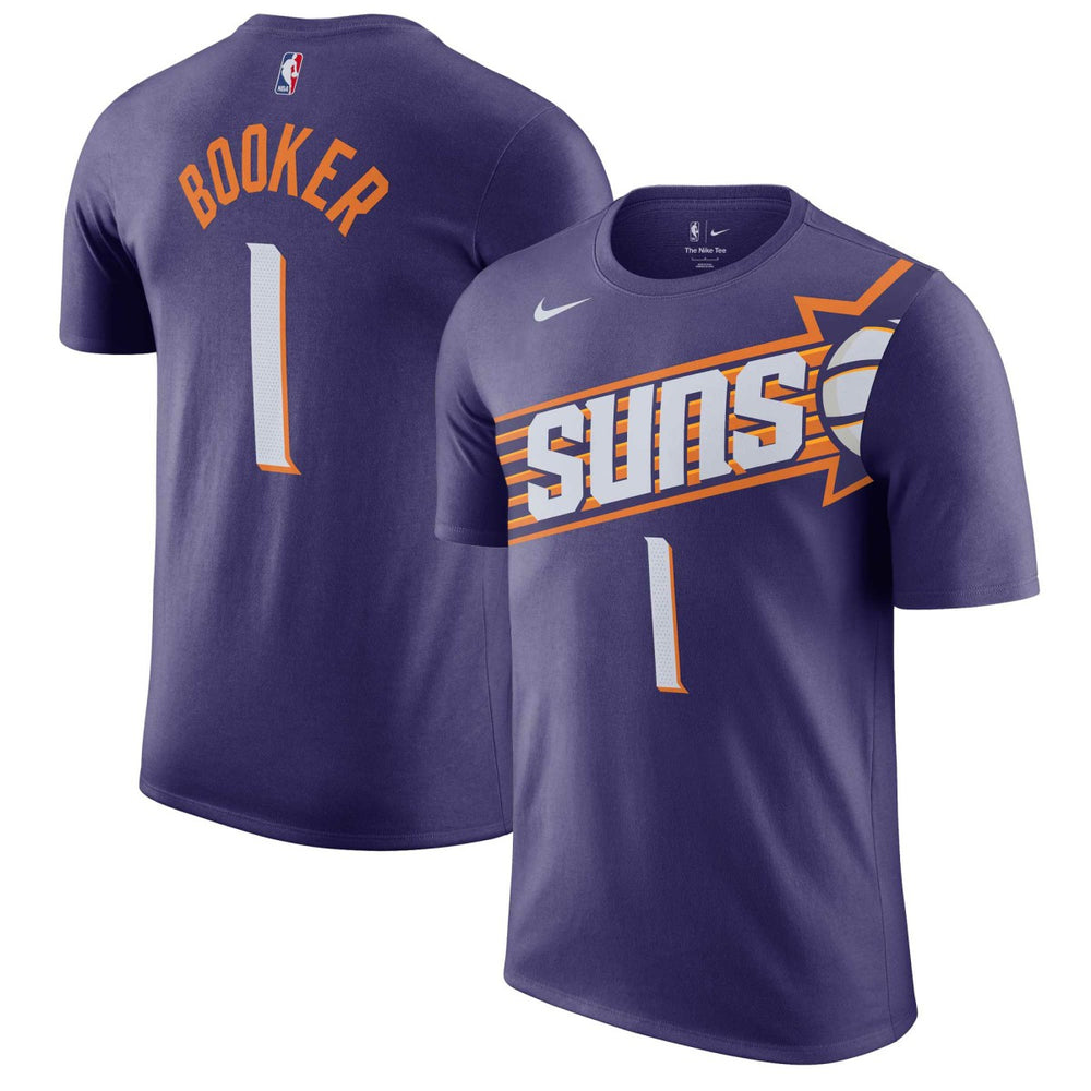 Devin Booker Phoenix Suns Icon 2022/23 Name & Number T-Shirt Purple - NBA