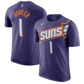 Devin Booker Phoenix Suns Icon 2022/23 Name & Number T-Shirt Purple - NBA
