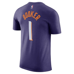 Devin Booker Phoenix Suns Icon 2022/23 Name & Number T-Shirt Purple - NBA