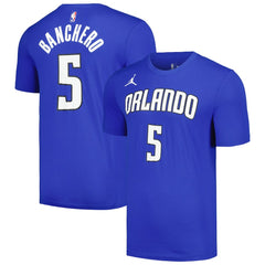 Paolo Banchero Orlando Magic Jordan Brand 2022/23 Statement Edition Name & Number T-Shirt Blue - NBA