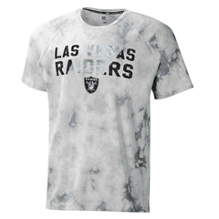 Las Vegas Raiders MSX by Michael Strahan Resolution Tie-Dye Raglan T-Shirt Gray | NFL