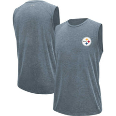 Pittsburgh Steelers MSX by Michael Strahan Warm Up Sleeveless T-Shirt Gray | NFL