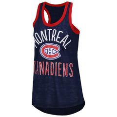 Montreal Canadiens G-III 4Her by Carl Banks Women's First Base Racerback Scoop Neck Tank Top - Navy - NHL