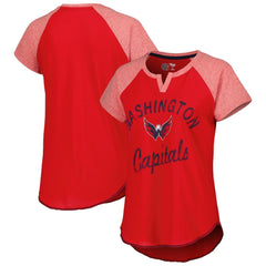 Washington Capitals Starter Women's Grand Slam Raglan Notch Neck T-Shirt - Red - NHL