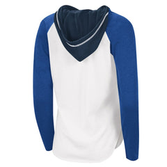 St. Louis Blues G-III 4Her by Carl Banks Women's MVP Raglan Lightweight Hooded T-Shirt - White/Blue - NHL