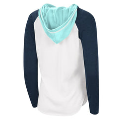 Seattle Kraken G-III 4Her by Carl Banks Women's MVP Raglan Lightweight Hooded T-Shirt - White/Navy - NHL