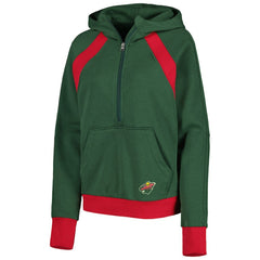 Minnesota Wild Starter Women's Wishbone Half-Zip Hoodie - Green - NHL