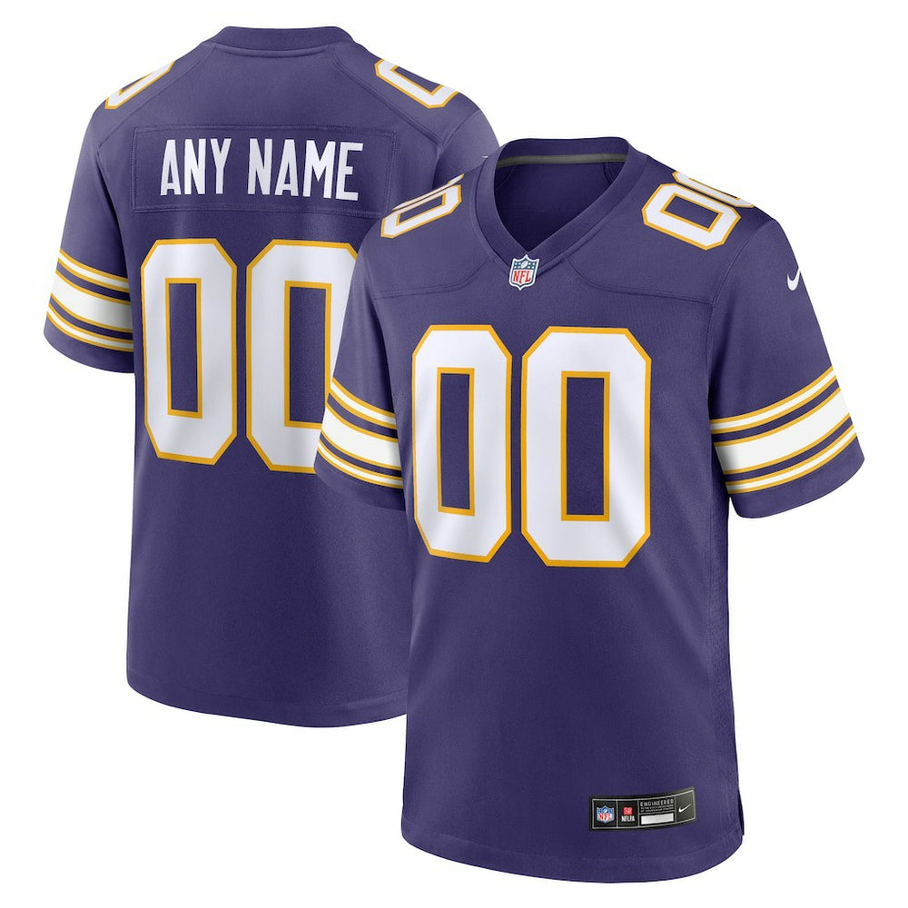 Minnesota Vikings Classic Custom Game Jersey Purple | Nike for Sale