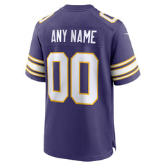 Minnesota Vikings Classic Custom Game Jersey Purple | Nike for Sale