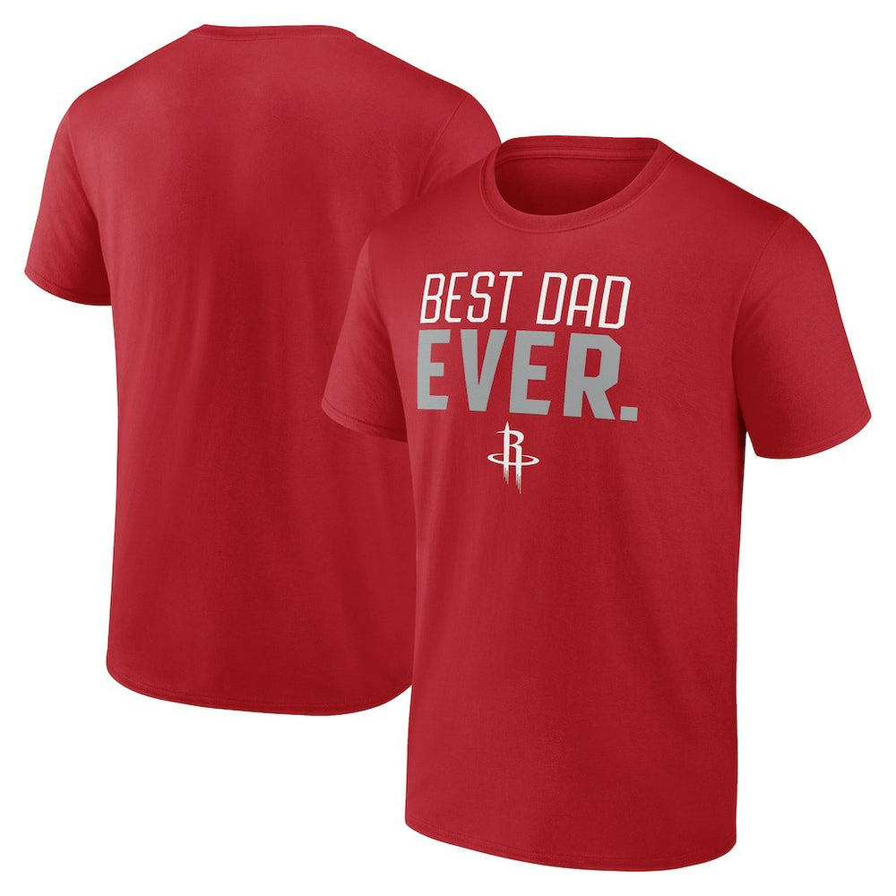 Houston Rockets Best Dad Ever Logo T-Shirt Red - NBA