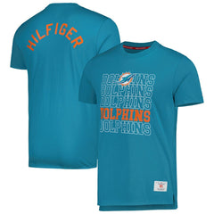 Miami Dolphins Tommy Hilfiger Liam T-Shirt Aqua | NFL
