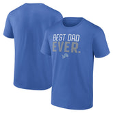 Detroit Lions Best Dad Ever Team T-Shirt Blue | NFL