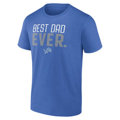 Detroit Lions Best Dad Ever Team T-Shirt Blue | NFL