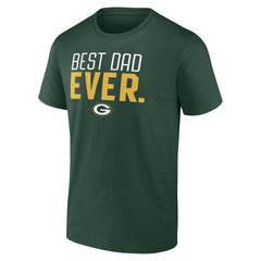 Green Bay Packers Best Dad Ever Team T-Shirt Green | NFL
