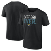 Jacksonville Jaguars Best Dad Ever Team T-Shirt Black | NFL