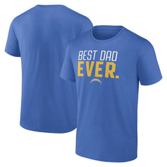 Los Angeles Chargers Best Dad Ever Team T-Shirt Powder Blue | NFL