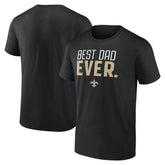 New Orleans Saints Best Dad Ever Team T-Shirt Black | NFL