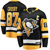 Sidney Crosby Pittsburgh Penguins Fanatics Captain Patch Home Breakaway Jersey - Black - NHL