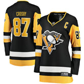 Sidney Crosby Pittsburgh Penguins Fanatics Women's Captain Patch Home Breakaway Jersey - Black - NHL