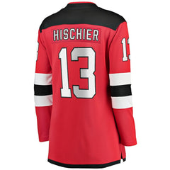 Nico Hischier New Jersey Devils Fanatics Women's Captain Patch Home Breakaway Jersey - Red - NHL
