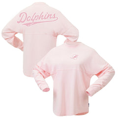 Miami Dolphins Women's Millennial Spirit Jersey T-Shirt Pink | Fanatics