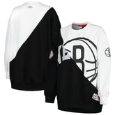 Brooklyn Nets Tommy Jeans Women's Ariel Pullover Sweatshirt Black/White - NBA