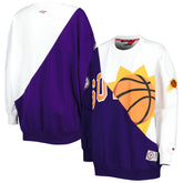 Phoenix Suns Tommy Jeans Women's Ariel Pullover Sweatshirt Purple/White - NBA