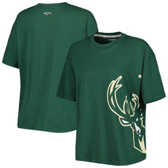 Milwaukee Bucks Tommy Jeans Women's Bianca T-Shirt Hunter Green - NBA